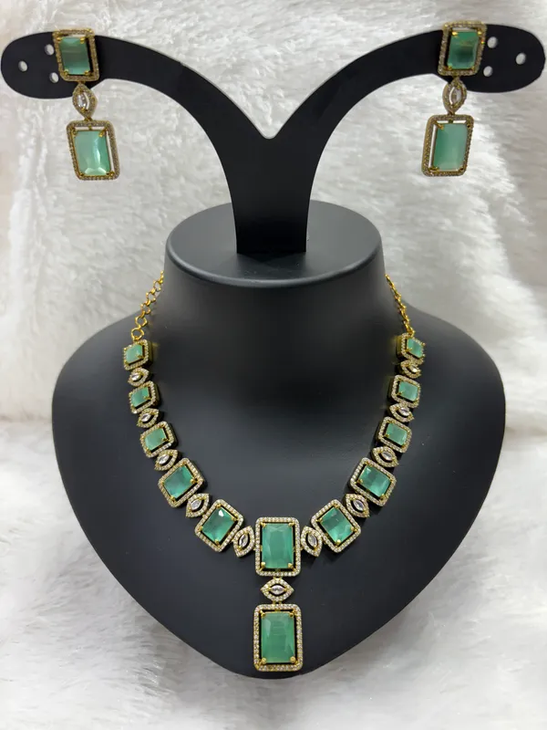 Mint_Green_American_Diamond_Stone_Necklace_with_Earring_Set_For_Women