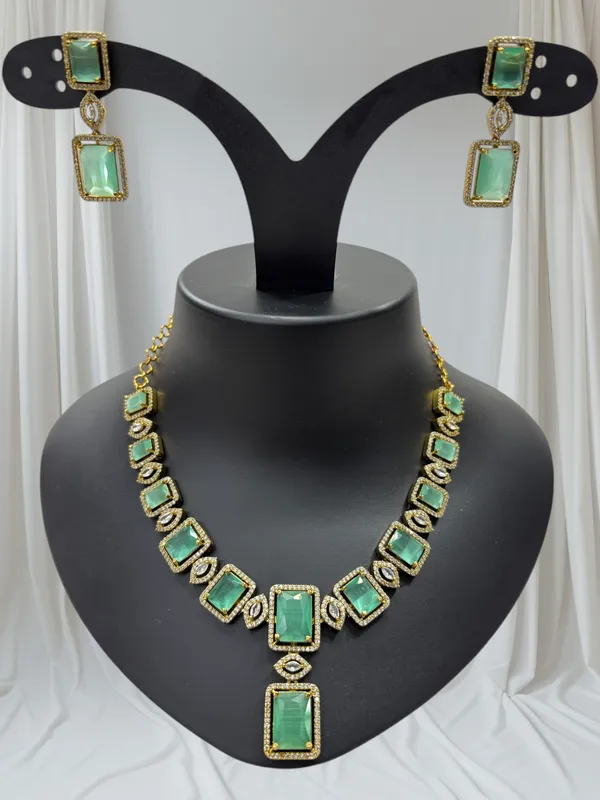 Mint_Green_American_Diamond_Stone_Necklace_with_Earring_Set_For_Women