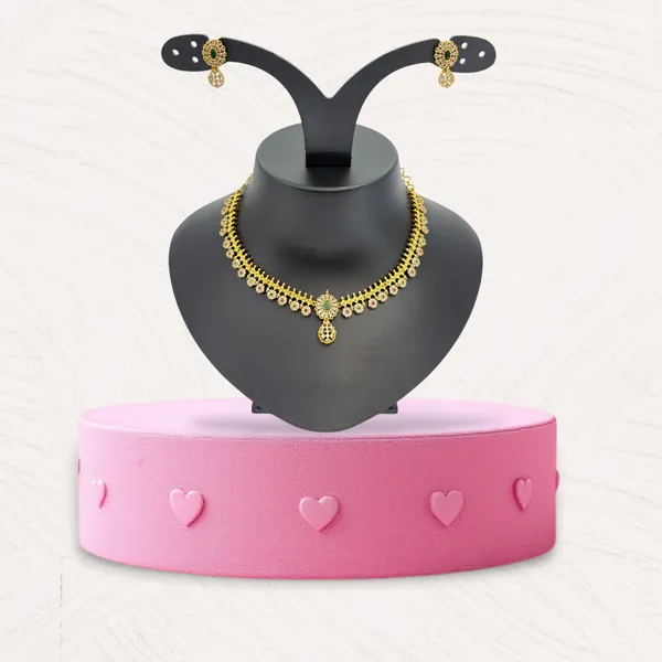 Floral_AD_Necklace_Set_in_Matte_Gold_Finish_with_Green_&_White_Stone_Detailing