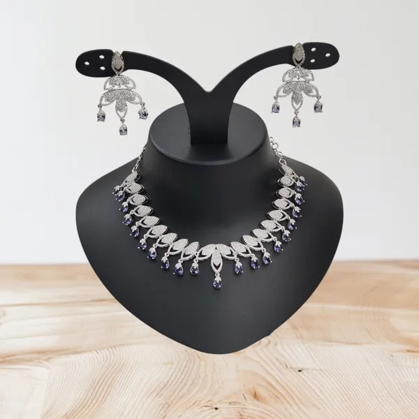 Mattte_Purple_American_Diamond_Stone_Necklace_with_Earring_Set_For_Women