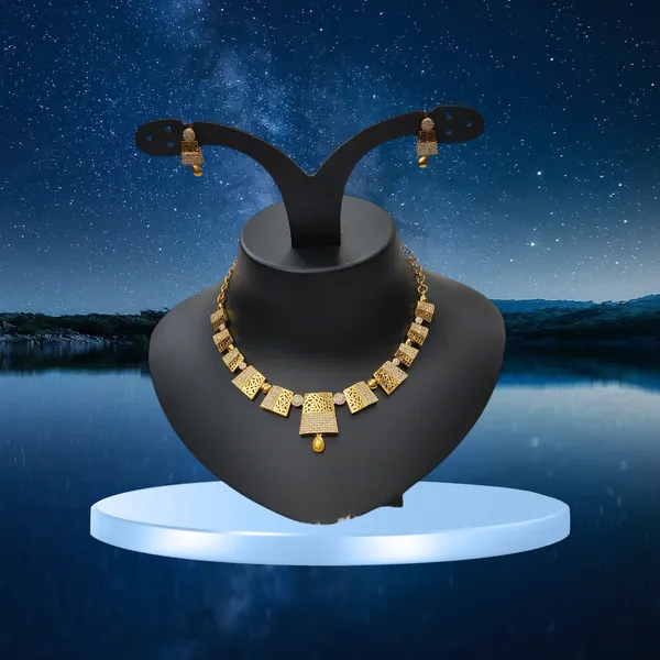 Matt_Gold_American_Diamond_Stone_Necklace_with_Earring_Set_For_Women