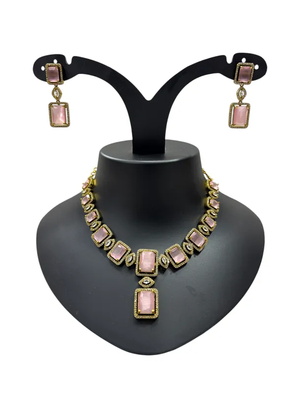 Pink_American_Diamond_Stone_Necklace_with_Earring_Set_For_Women
