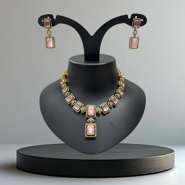 Pink_American_Diamond_Stone_Necklace_with_Earring_Set_For_Women