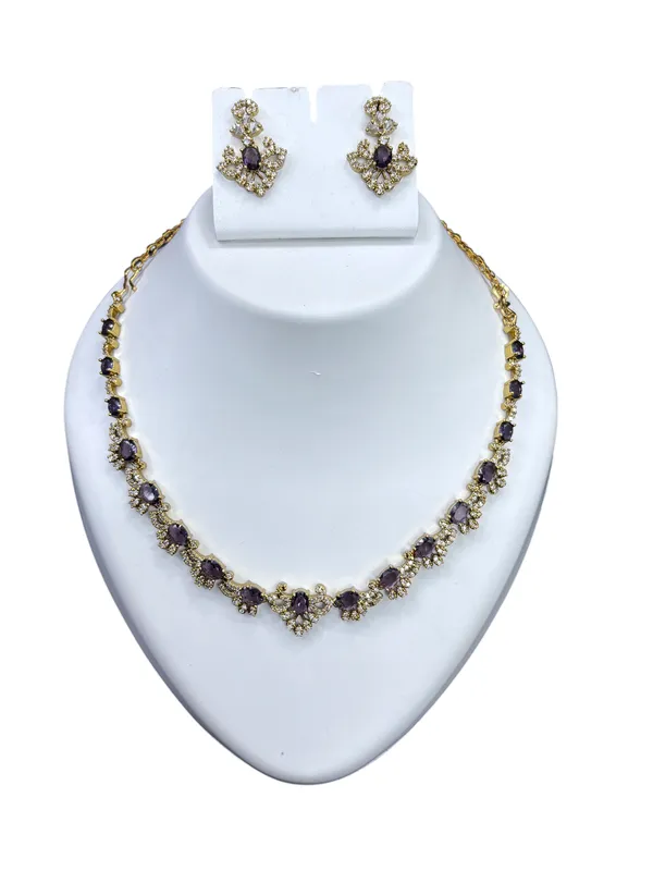 purple_Charm_Crystal_Necklace_with_Earring_Set_For_Women