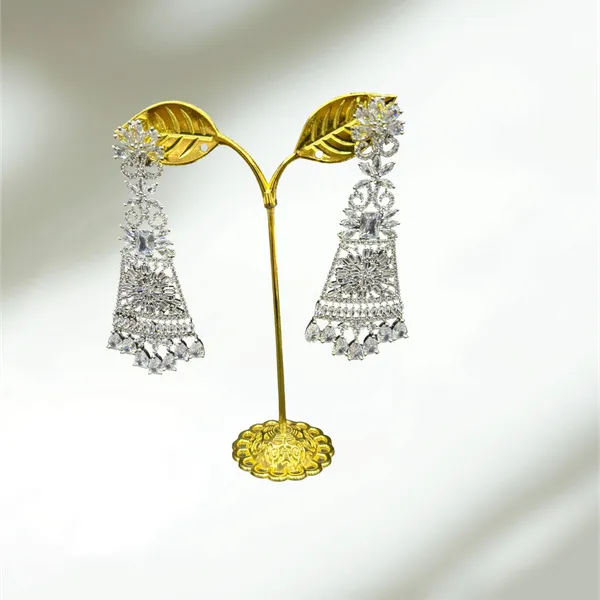 Silver_Tone_American_Diamond_Stone_Earring_Set_For_Women