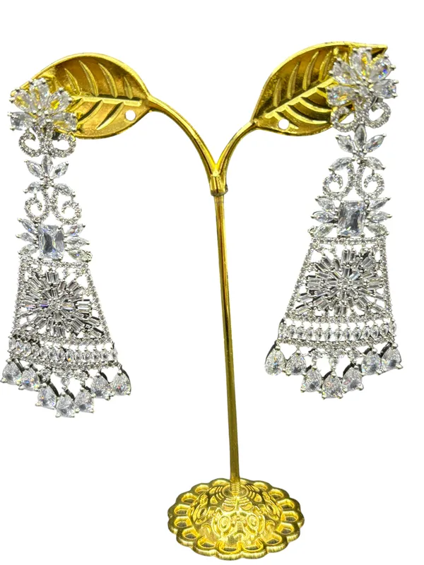 Silver_Tone_American_Diamond_Stone_Earring_Set_For_Women