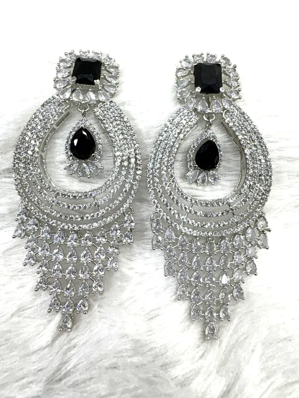 Black_American_Diamond_Stone_Earring_Set_For_Women