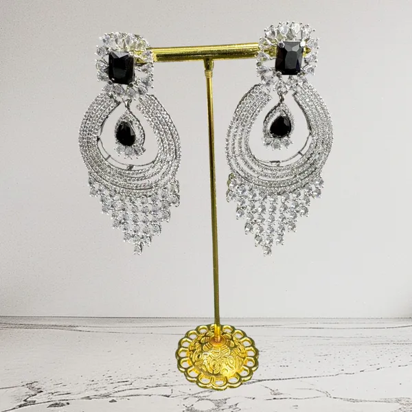Black_American_Diamond_Stone_Earring_Set_For_Women