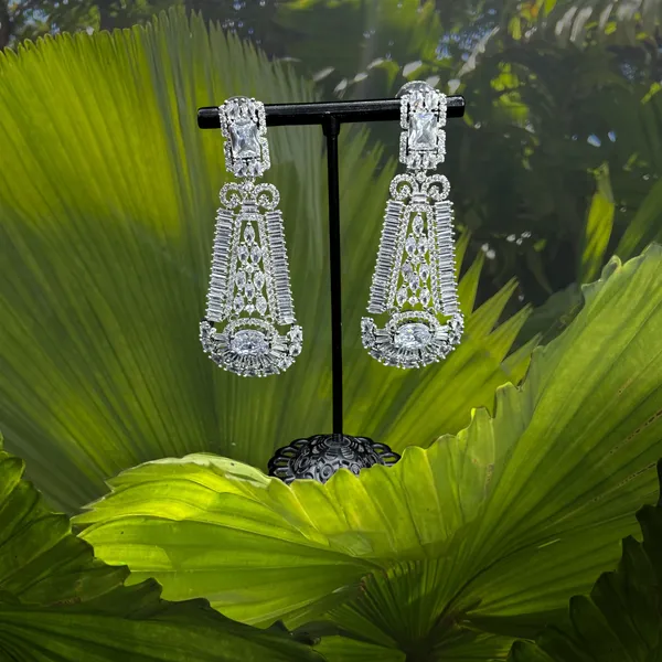 Silver_American_Diamond_Stone_Earring_Set_For_Women