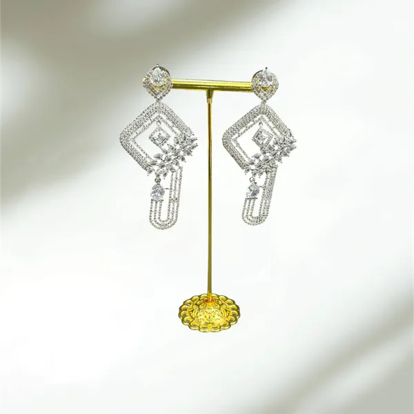 Silver_American_Diamond_Stone_Earring_Set_For_Women