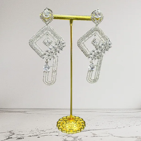 Silver_American_Diamond_Stone_Earring_Set_For_Women