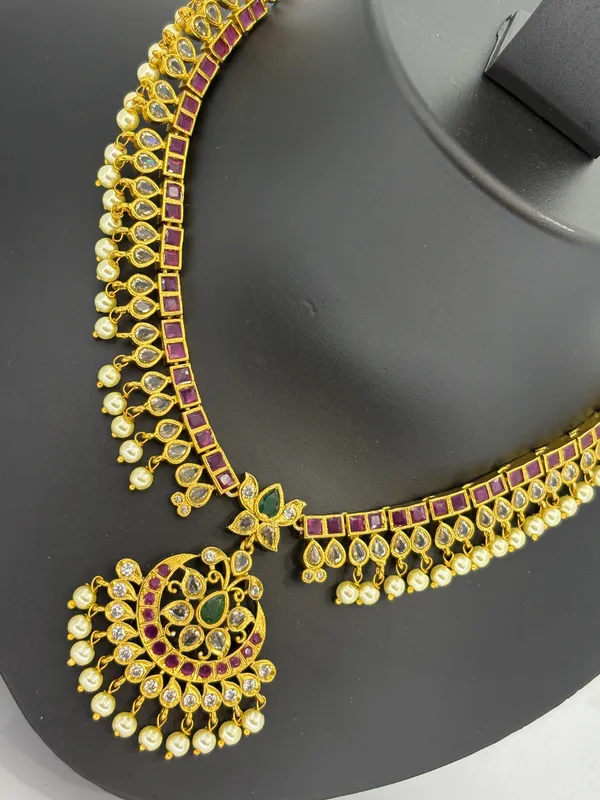 Royal_Ruby-Green_Bridal_Choker_Necklace_Set