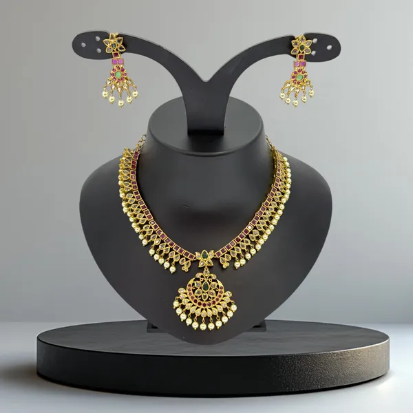 Royal_Ruby-Green_Bridal_Choker_Necklace_Set