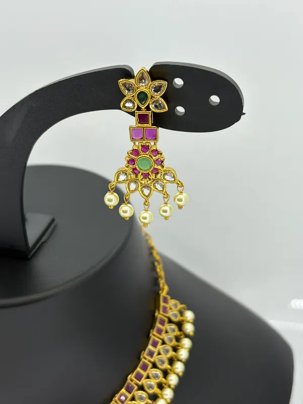 Royal_Ruby-Green_Bridal_Choker_Necklace_Set