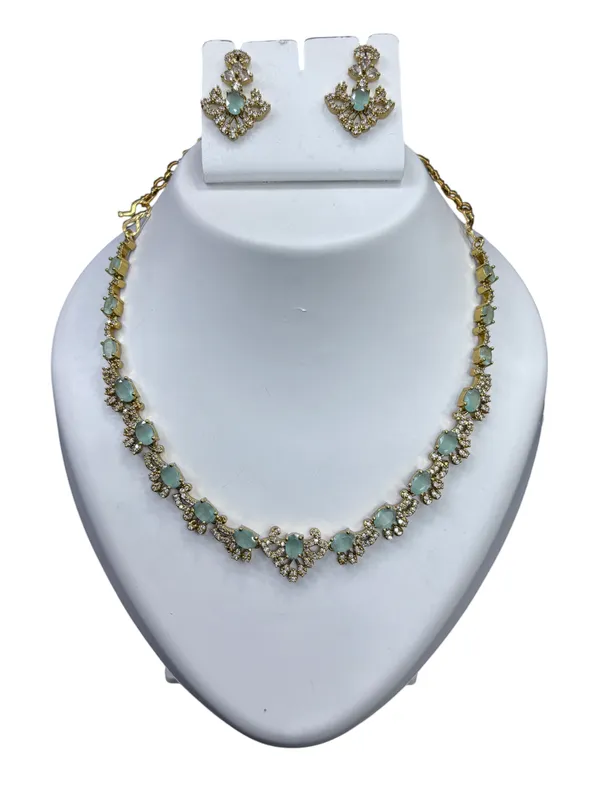 Mint_Grace_Crystal_Leaf_Necklace_with_Earring_Set_For_Women