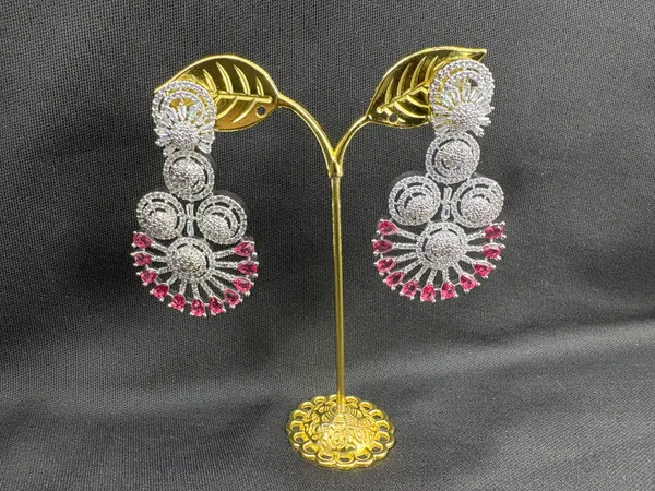 Deep_Maroon_American_Diamond_Stone_Earring_Set_For_Women
