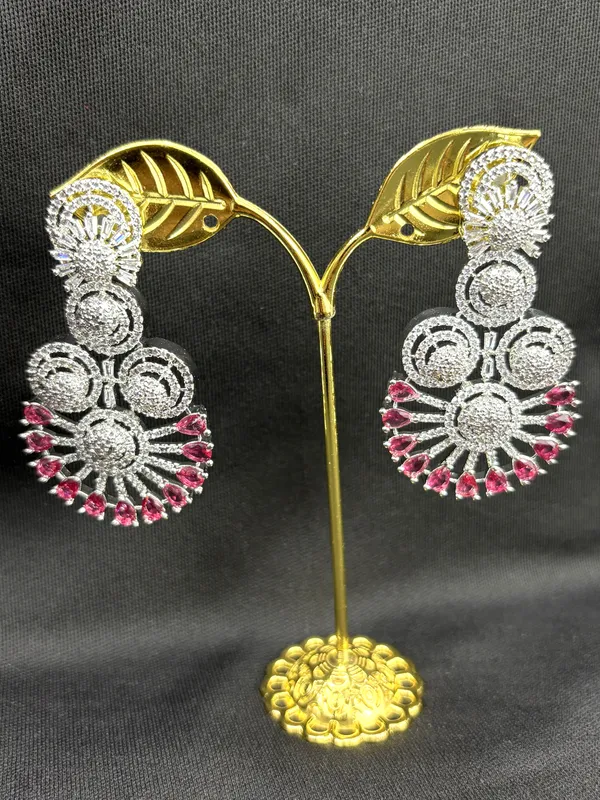 Deep_Maroon_American_Diamond_Stone_Earring_Set_For_Women