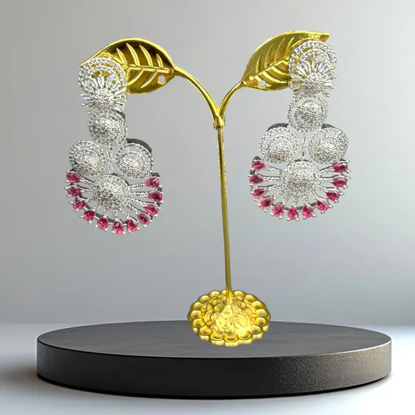 Deep_Maroon_American_Diamond_Stone_Earring_Set_For_Women