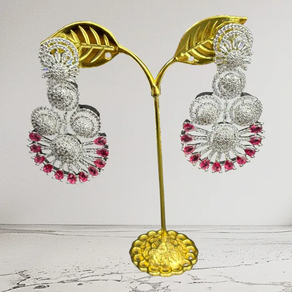 Deep_Maroon_American_Diamond_Stone_Earring_Set_For_Women