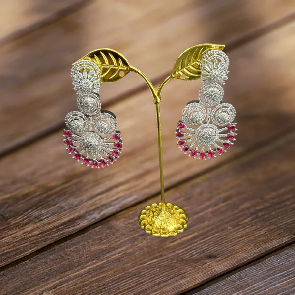 Deep_Maroon_American_Diamond_Stone_Earring_Set_For_Women