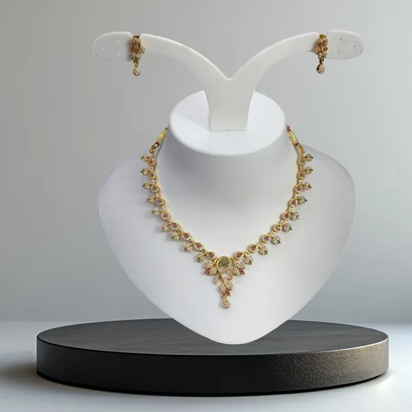 Matt_Gold_Crystal_Vine_Multicolor_Necklace_Set_For_Women