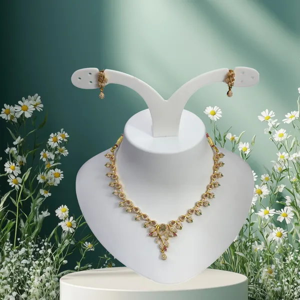 Matt_Gold_Crystal_Vine_Multicolor_Necklace_Set_For_Women