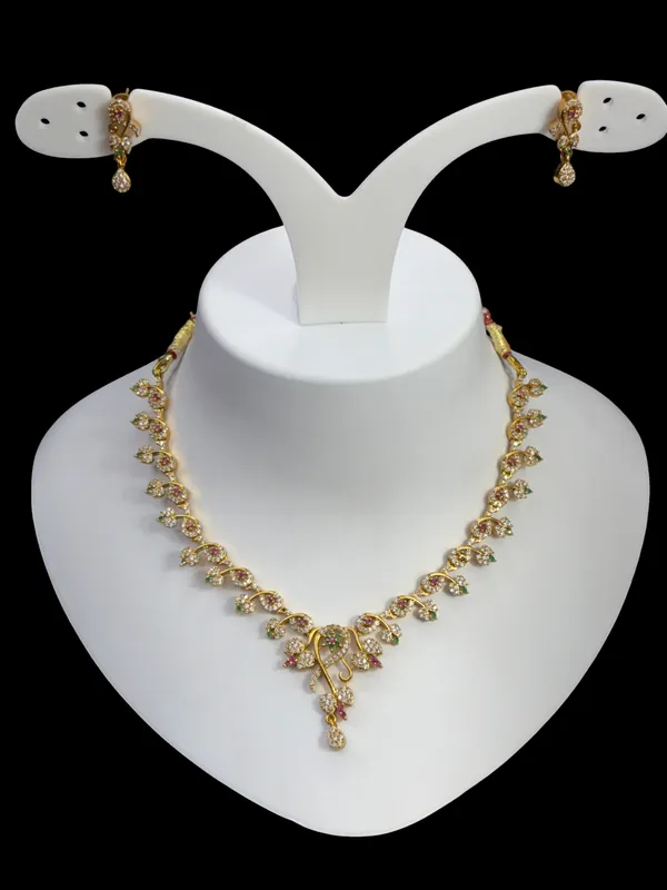 Matt_Gold_Crystal_Vine_Multicolor_Necklace_Set_For_Women