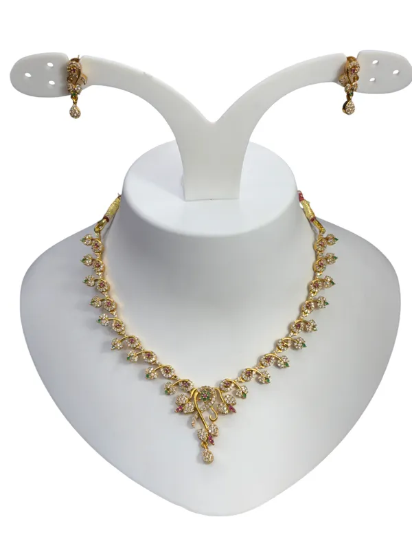 Matt_Gold_Crystal_Vine_Multicolor_Necklace_Set_For_Women