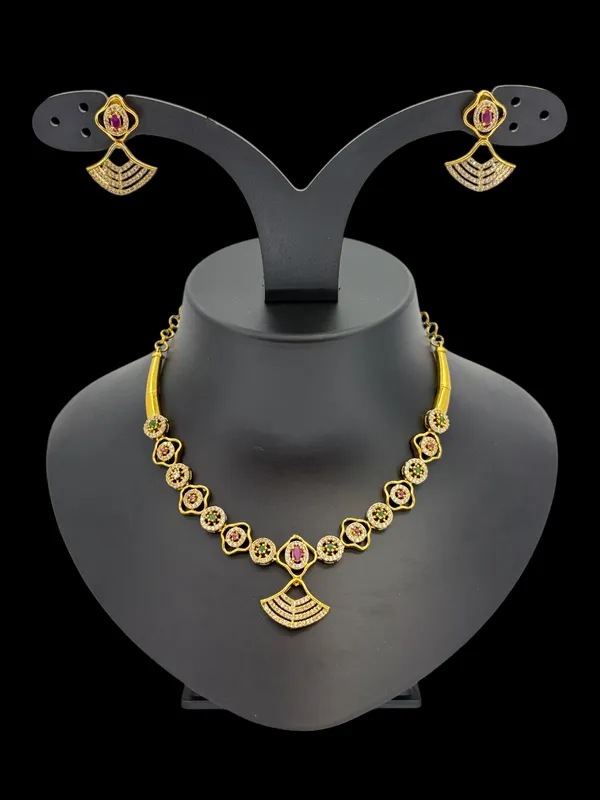Ruby_Radiance_Gold_Plated_Necklace_Set