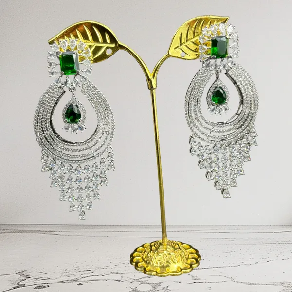 Deep_Green_American_Diamond_Stone_Earring_Set_For_Women
