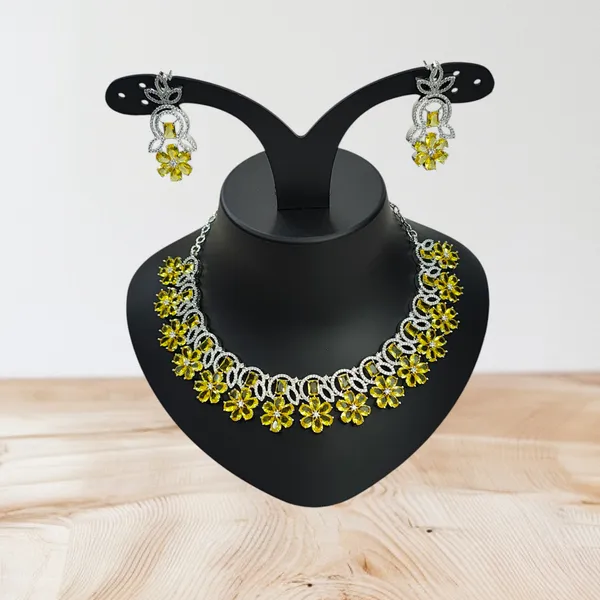 Yellow_American_Diamond_Stone_Necklace_with_Earring_Set_For_Women