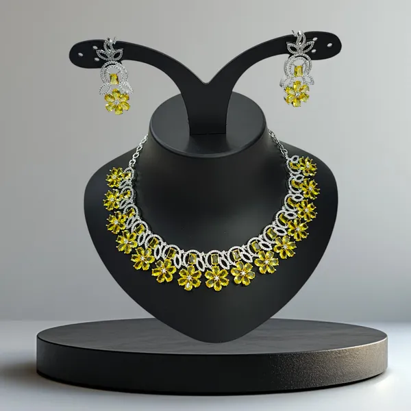 Yellow_American_Diamond_Stone_Necklace_with_Earring_Set_For_Women