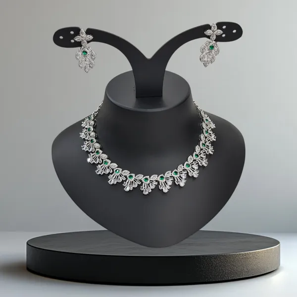 Pine_Green_American_Diamond_Stone_Necklace_with_Earring_Set_For_Women