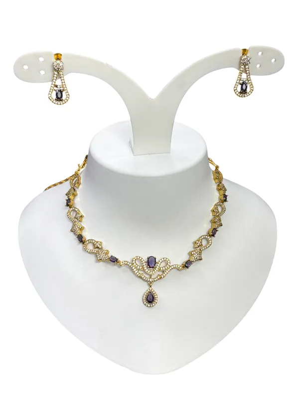 Royal_Violet_Teardrop_Necklace_Set_For_Women