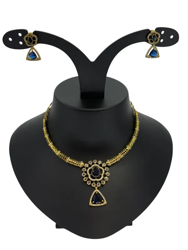 Mehandi_Polish_AD_Necklace_Set_with_Deep_Blue_Stones