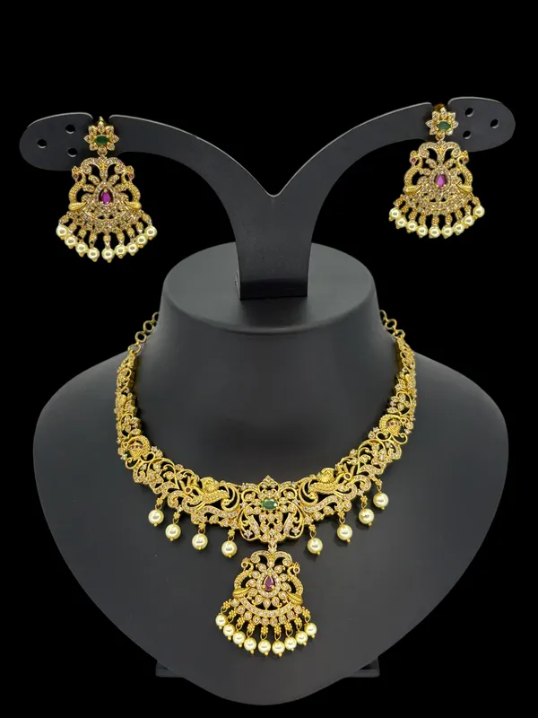 Gold_Finish_AD_Necklace_Set_with_Ruby_&_Green_Stone_Accents