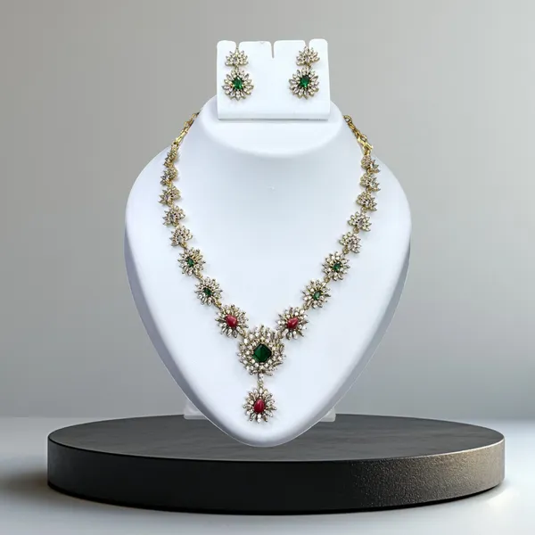 Floral_Radiance_Ruby-Emerald_Necklace_with_Earring_Set_For_Women