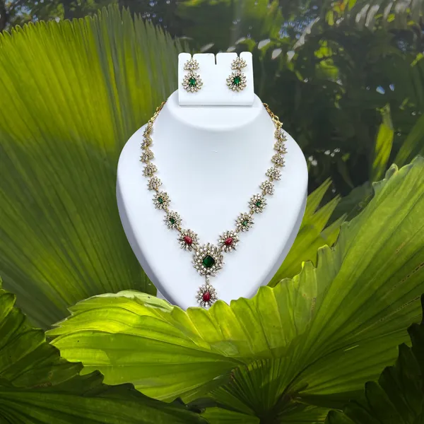 Floral_Radiance_Ruby-Emerald_Necklace_with_Earring_Set_For_Women
