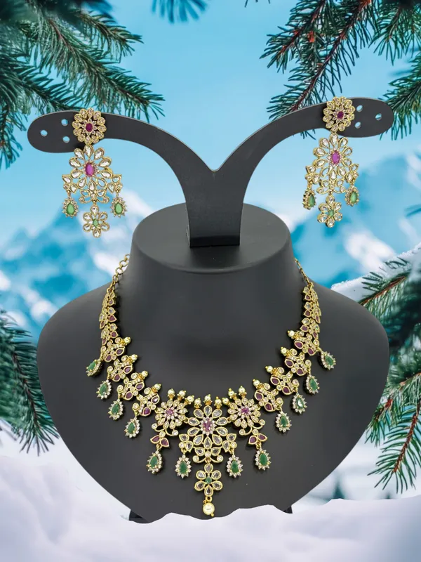 Regal_Emerald_&_Ruby_Bridal_Necklace_Set