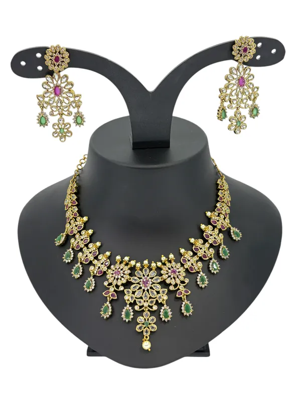 Regal_Emerald_&_Ruby_Bridal_Necklace_Set