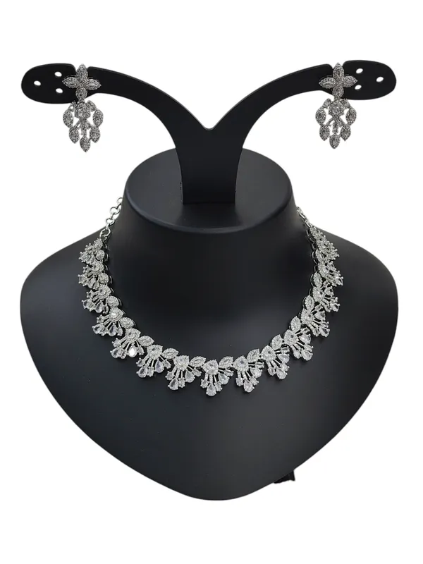 Silver_Tone_American_Diamond_Stone_Necklace_with_Earring_Set_For_Women