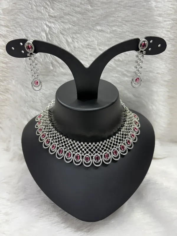 Onion_Pink_American_Diamond_Stone_Choker_Necklace_with_Earring_Set_For_Women