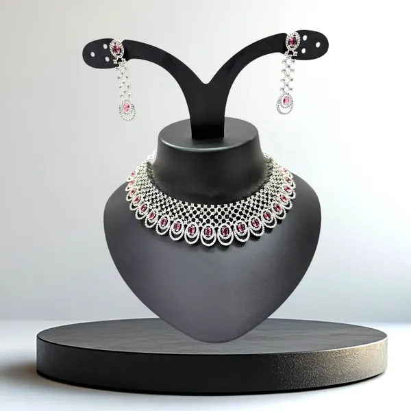 Onion_Pink_American_Diamond_Stone_Choker_Necklace_with_Earring_Set_For_Women
