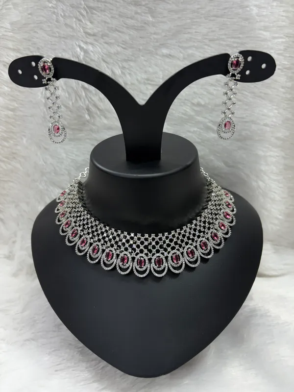 Onion_Pink_American_Diamond_Stone_Choker_Necklace_with_Earring_Set_For_Women