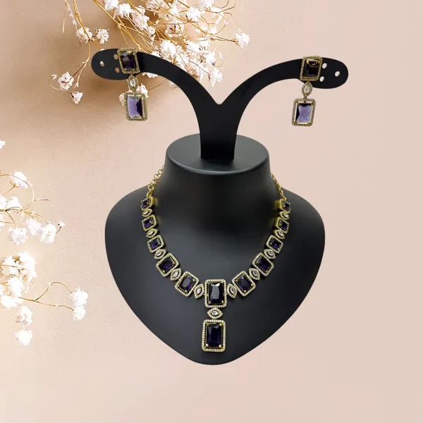 Deep_Violet_American_Diamond_Stone_Necklace_with_Earring_Set_For_Women