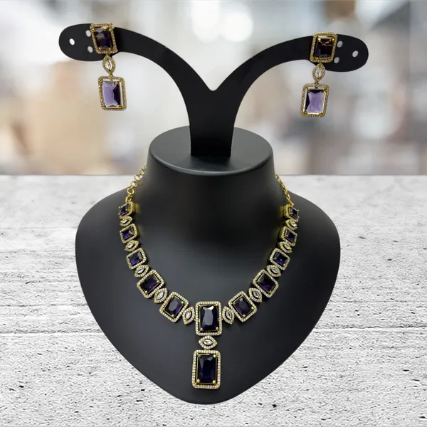 Deep_Violet_American_Diamond_Stone_Necklace_with_Earring_Set_For_Women