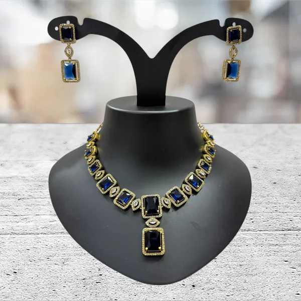 Navy_Blue_American_Diamond_Stone_Necklace_with_Earring_Set_For_Women