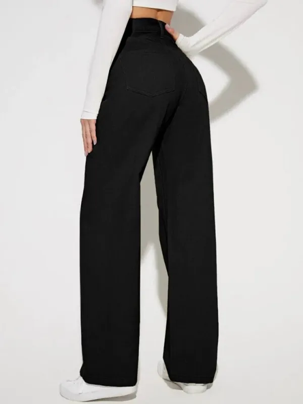 Black_Cotton_Blend_Flared_High_Rise_Jeans_For_Women