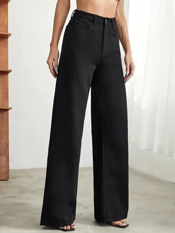 Black_Cotton_Blend_Flared_High_Rise_Jeans_For_Women