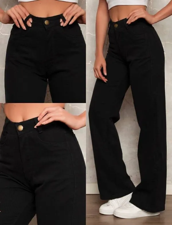Black_Cotton_Blend_Flared_High_Rise_Jeans_For_Women